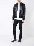 chest zip pockets bomber jacket