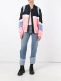lace zipped bomber jacket