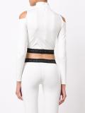 cropped cutout turtleneck sweatshirt