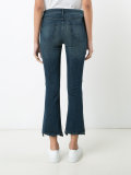 frayed cropped bootcut jeans