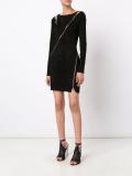 longsleeved allover zipper dress