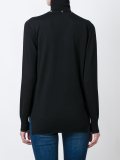 V-neck high neck pullover