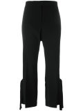 strappy detail cropped trousers