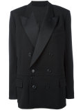 pointed lapels double-breasted jacket