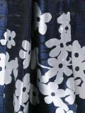 metallic floral print dress