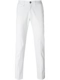 textured slim-fit trousers