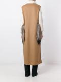 bicolour long vest