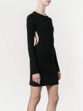 open-back fitted minidress