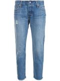 distressed cropped jeans
