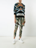 printed hooded top