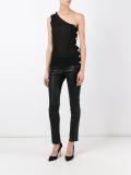 one shoulder button top