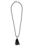 tassel and pearl necklace