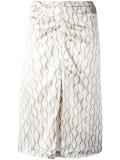 chevron front slit skirt