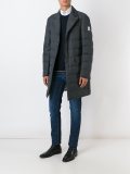 peaked lapels padded coat