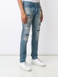 destroyed slim-fit jeans