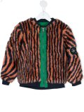 'Hypnotized' faux fur bomber jacket