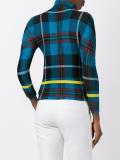 'Tartan' high neck knitted top