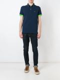 'Righe Fluo‘衣领与袖口边饰Polo领衬衫
