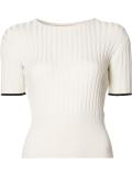ribbed detail knitted top