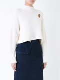 mock neck cropped jumper