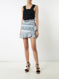 ruffled wrap mini skirt 