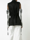 cold-shoulder panelled coat
