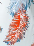 羽毛印花连衣裙