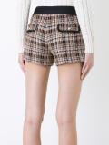 plaid tweed shorts