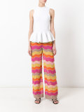 zig zag flared trousers