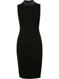 embellished high neck dress