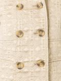 jacquard double-breasted coat