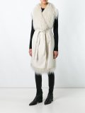 sleeveless belted coat