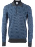 geometric pattern classic collar sweatshirt