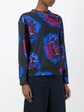 rose print sweatshirt