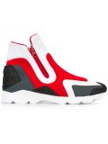 colour block hi-top sneakers