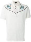snake embroidered polo top