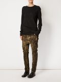 marble print long fit jersey