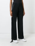 silk panel tie relaxed trousers