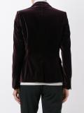velvet effect fitted jacket