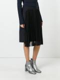 pleated front pencil skirt