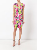 v-neck printed dress