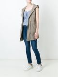 hooded zipped gilet 