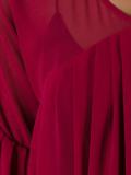 V-neck pleated blouse