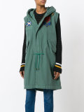 sleeveless hooded coat