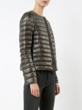 collarless padded jacket