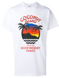 'coconut island' print T-shirt