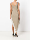 asymmetric knitted vest dress