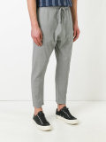 drop-crotch crop trousers
