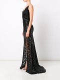 lurex leopard evening dress