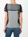 ruffled sheer detailing blouse